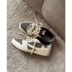 Stylish Nike Air Jordan Retro 1 Low Travis Scott X Reverse Mocha Shoes For Men (QT119)