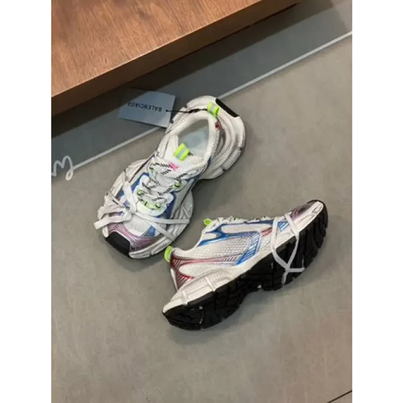 Classy Balenciaga 3xl Blue And Pink Trainers Shoes For Men (LL610)