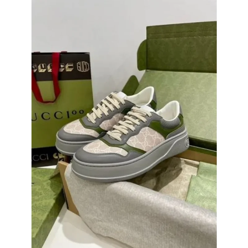 Classy Gucci Gg Sneaker White Beige For Men (LL640)