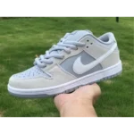 Classy Nike Sb Dunk Low Summit White Wolf Grey Shoes For Men (LL584)