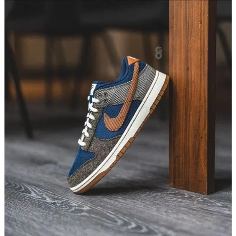 Classy Nike Sb Dunk Low Navy Brown Pale Ivory Shoes For Men (LL586)