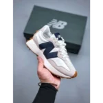 Classy New Balance 327 White Navy Blue Shoes For Men (LL589)