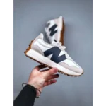 Classy New Balance 327 White Navy Blue Shoes For Men (LL589)
