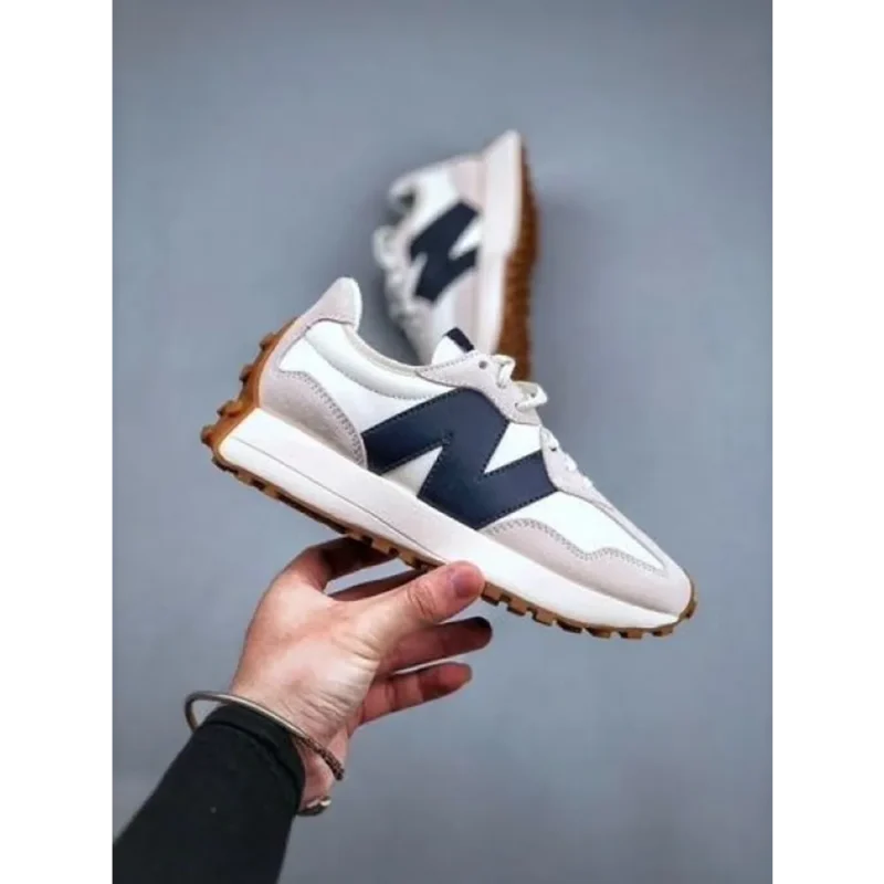 p-66e1a4bb2691a-17-53-45-081892.webp Premium New Balance 327 White Navy Blue Colour Shoes For Men (LL514)