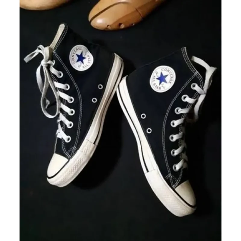 Premium Converse All Star Black Short Shoes For Men (LL507)