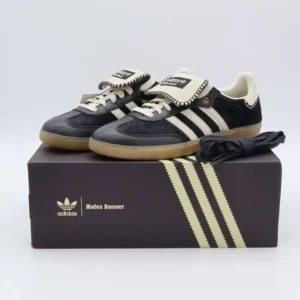 Classy Adidas Samba Black X Wales Bonners Shoes For Men (SHH07702)