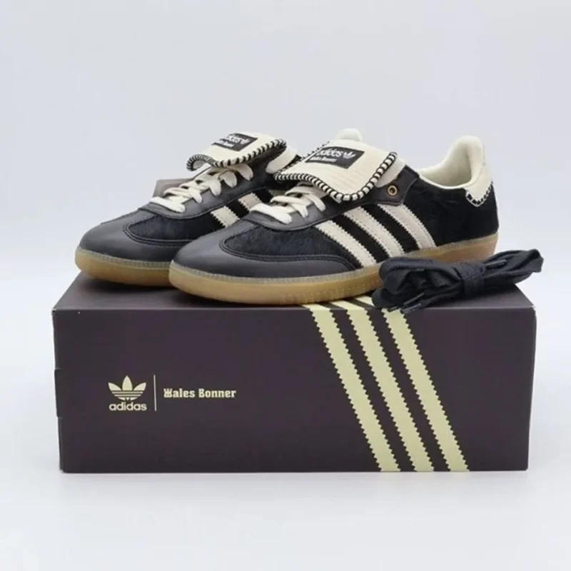 Classy Adidas Samba Black X Wales Bonners Shoes For Men (SHH07702)