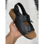 Stylish Birkenstock Sandal Black Leather For Men (HOF941)