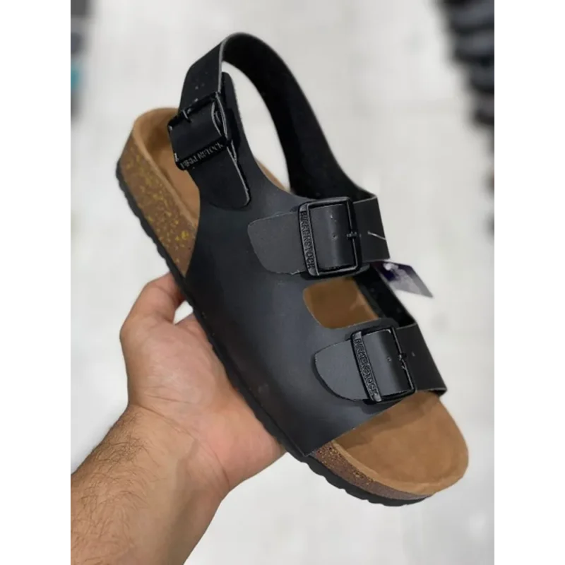 Stylish Birkenstock Sandal Black Leather For Men (HOF941)