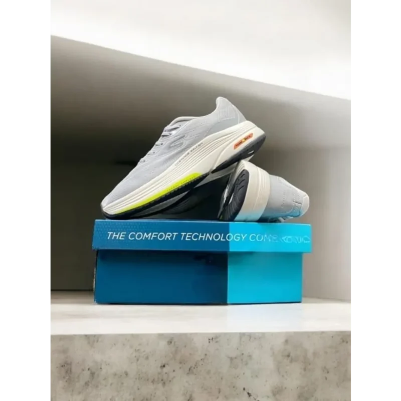 Trendy Skechers Max Road Hyper Burst Grey Shoes For Men (CSO4459)