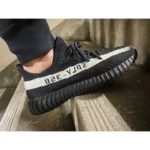 Premium Adidas Yeezy 350 V2 Core Black White Shoes For Men (QT243)