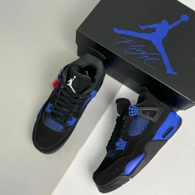 p-7-11-13-14-600574-1.webp Classy Nike Air Jordan Retro 4 Thunder Blue Shoes For Men (SW6193)