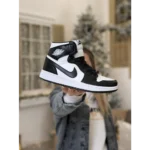 Imported Air Jordan Retro 1 Black White Shoes For Men (SOS2840)