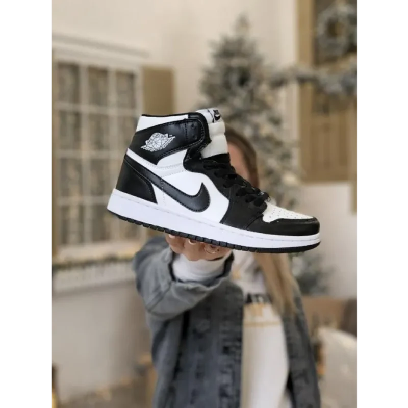 Imported Air Jordan Retro 1 Black White Shoes For Men (SOS2840)