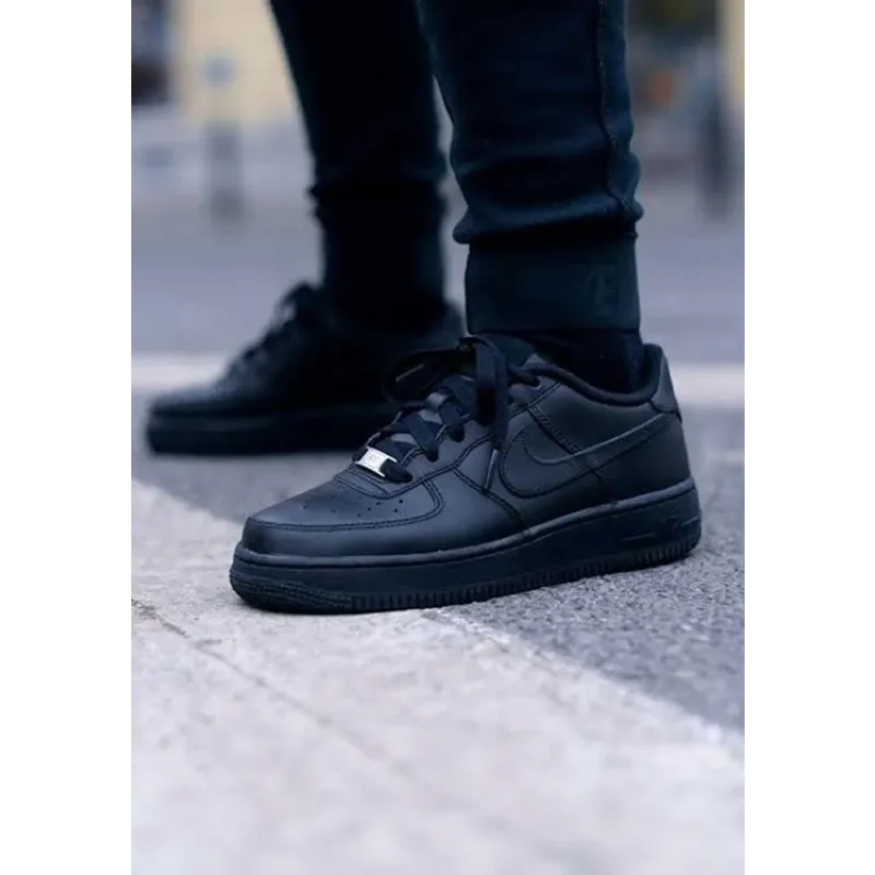 Stylish Nike Air Force 1 Low All Black Shoes For Men (HOF945)
