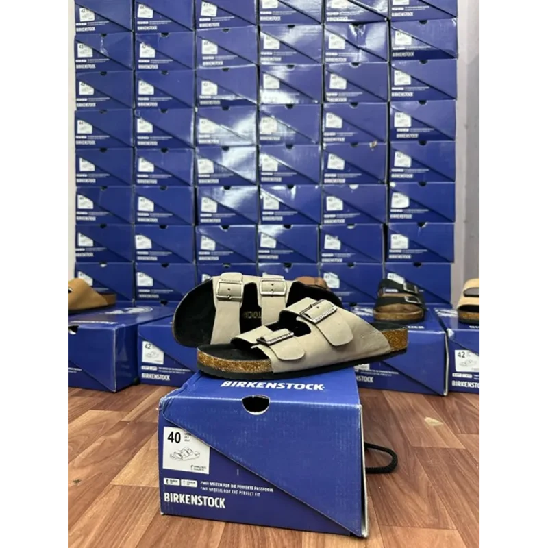 Stylish Birkenstock Birko Flor Grey For Men (HOF1005)