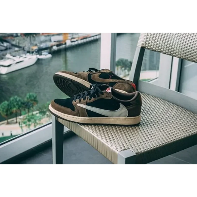 Premium Air Jordan Retro 1 Travis Scott Brown Shoes For Men (HOF875)