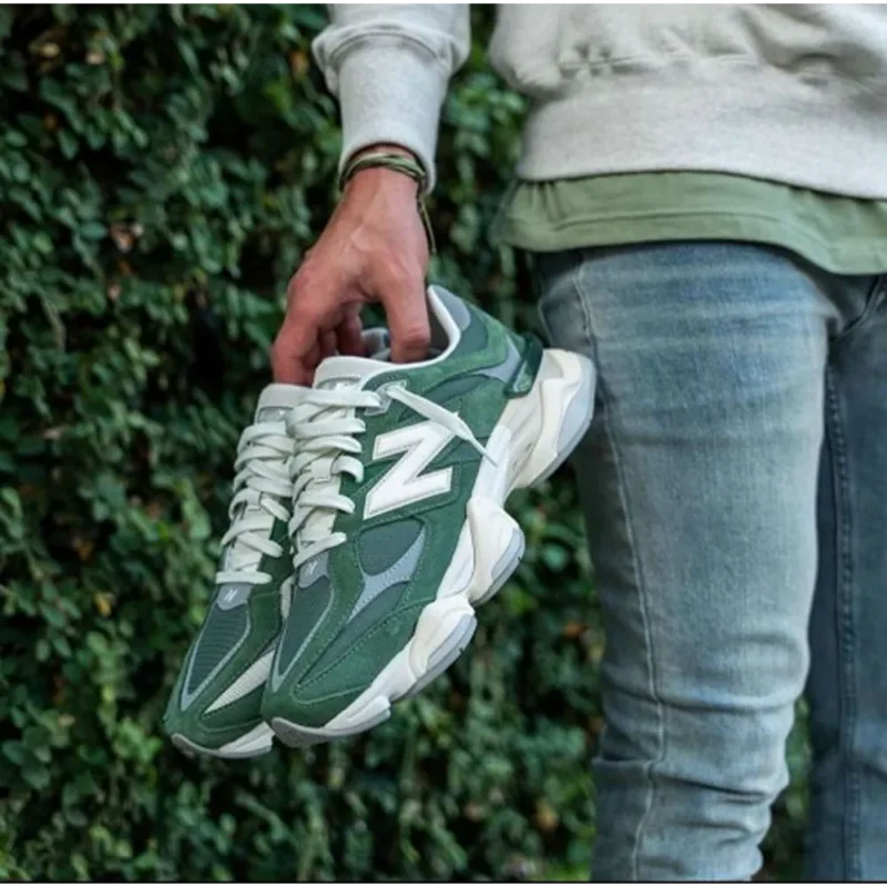 Premium New Balance 9060 Green Shoes For Men (QT308)