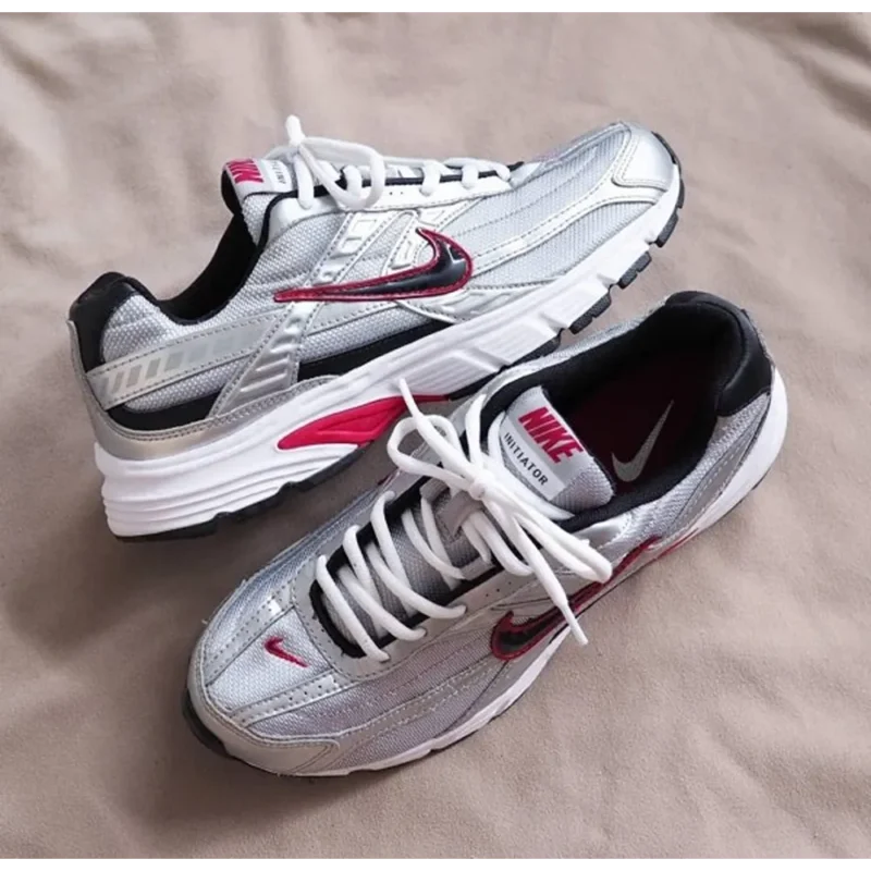 Trendy Nike Initiator Low Metallic Silver Shoes For Men (SW6826)