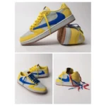 Stylish Travis Scott X Air Jordan 1 Low Canary Shoes For Men (SW5761)