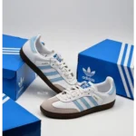 Trendy Samba White Sky Blue Shoes For Men (SHUB730)