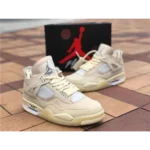 Premium Nike Air Jordan Retro 4 Off White Sail Shoes For Men (HOF835)