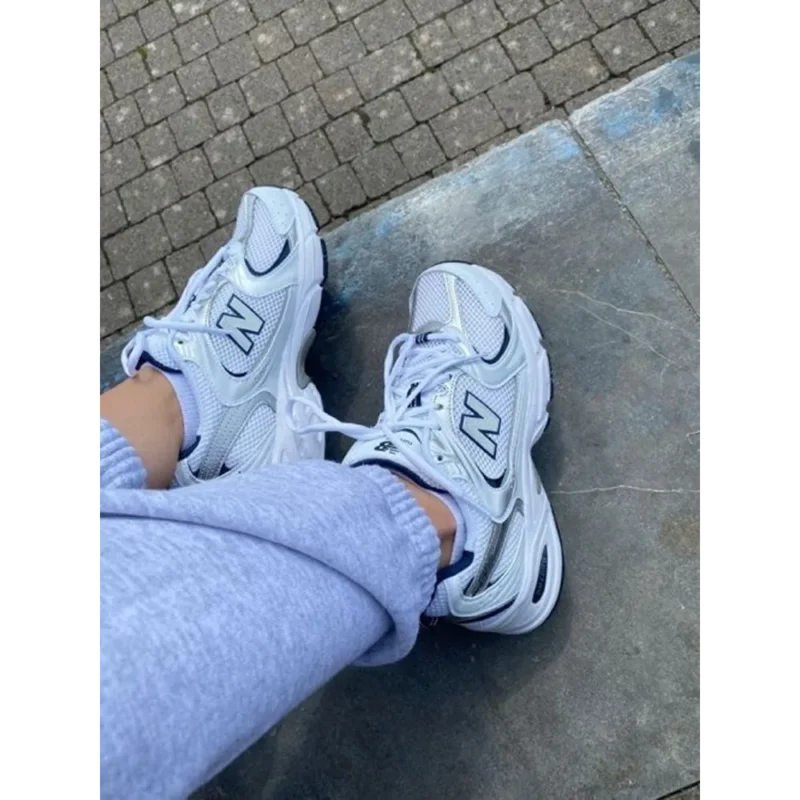 Premium New Balance 530 White Navy Shoes For Men (QT274)