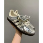 Premium Adidas Samba X Wales Bonner Silver Shoes For Men (QT310)