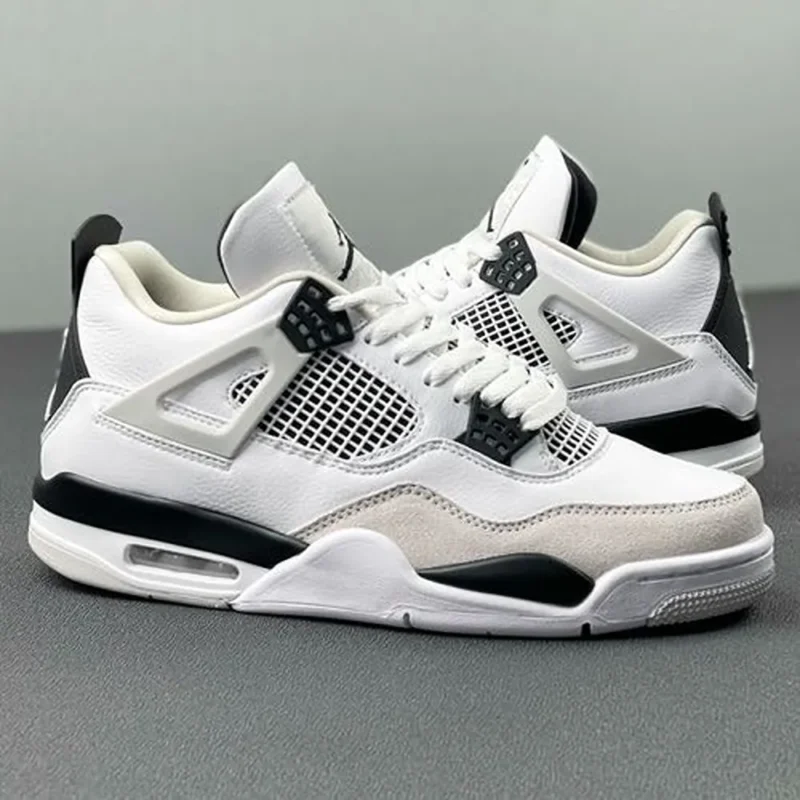 Premium Nike Air Jordan Retro 4 Military Black Shoes For Men (HOF836)