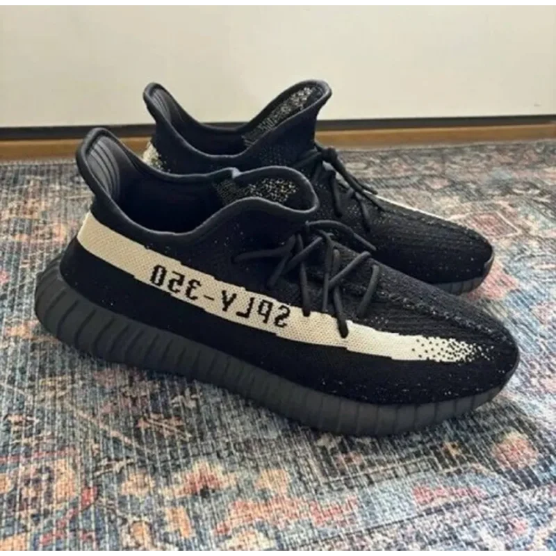 Premium Adidas Yeezy 350 V2 Core Black White Shoes For Men (QT243)