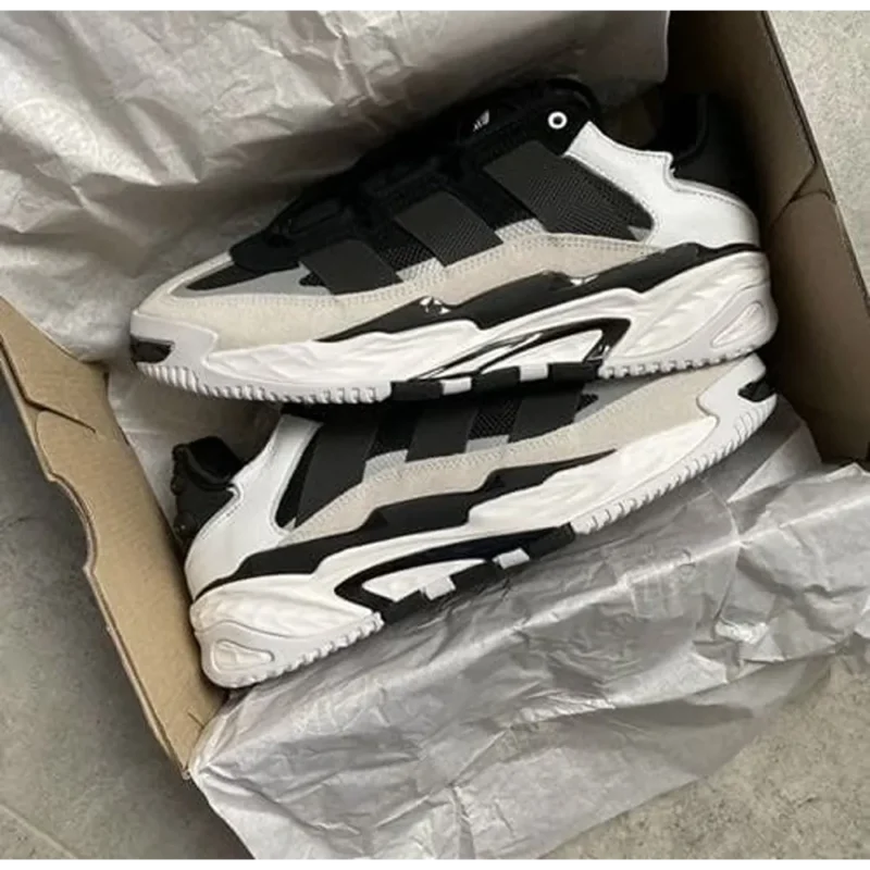 Premium Adidas Niteball Low Top Black White Shoes For Men (QT336)