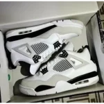Premium Nike Air Jordan Retro 4 Military Black Shoes For Men (HOF836)