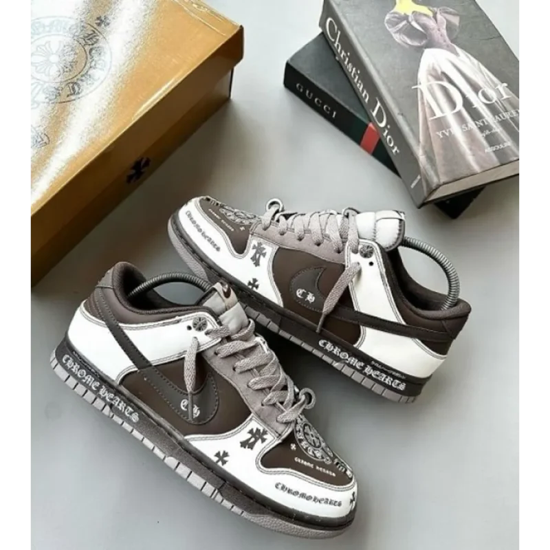 Stylish Nike Sb Dunk Low Chrome Heart White Shoes For Men (SW5763)