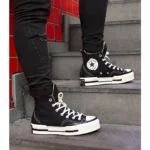 Premium Converse Chuck Taylor Plus All Star 70 High Black Shoes For Men (QT311)