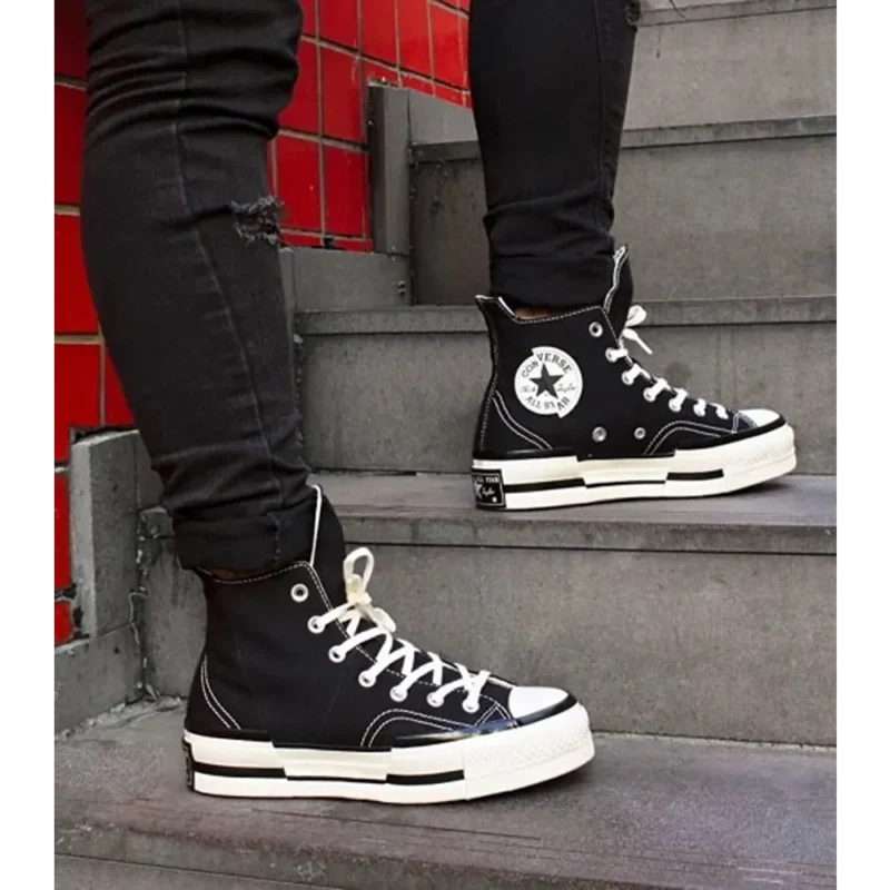 Premium Converse Chuck Taylor Plus All Star 70 High Black Shoes For Men (QT311)