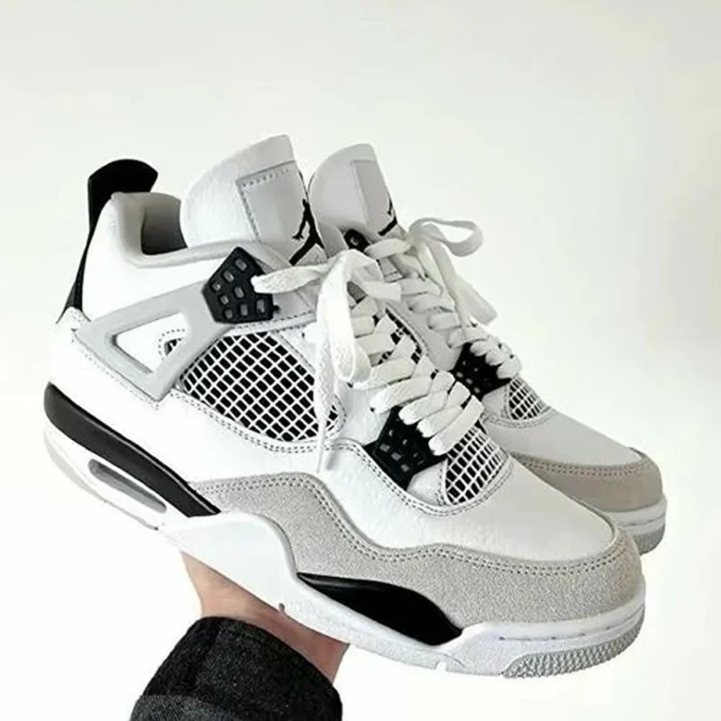 Premium Nike Air Jordan Retro 4 Military Black Shoes For Men (HOF836)