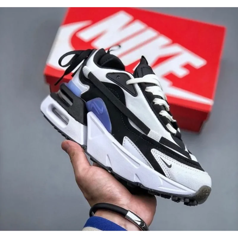Classy Nike Air Max Furyosa White Black Shoes For Men (SHH07793)