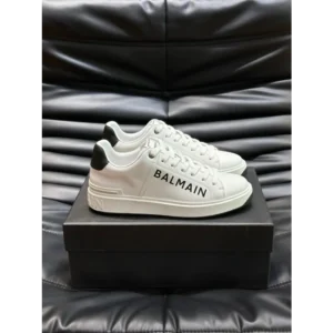 Imported Balmain Paris Court White Leather Sneaker For Men (SOS2851)