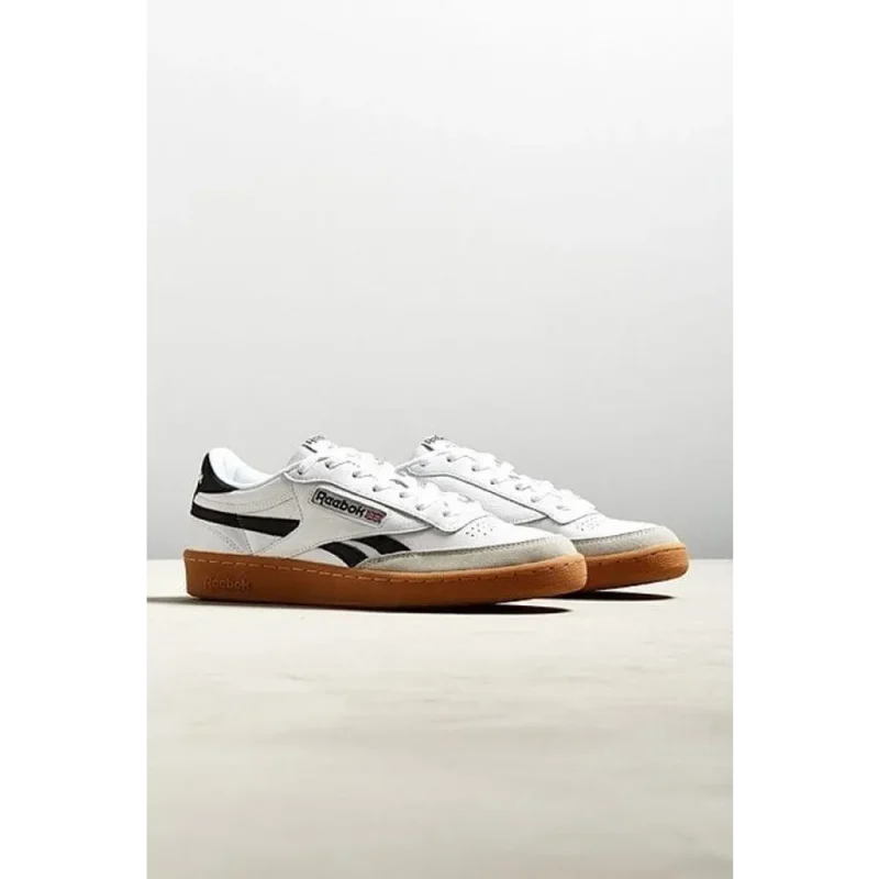 Trendy Reebok Club C Grounds Uk Chalk Black Gum Shoes For Men (SW5698)