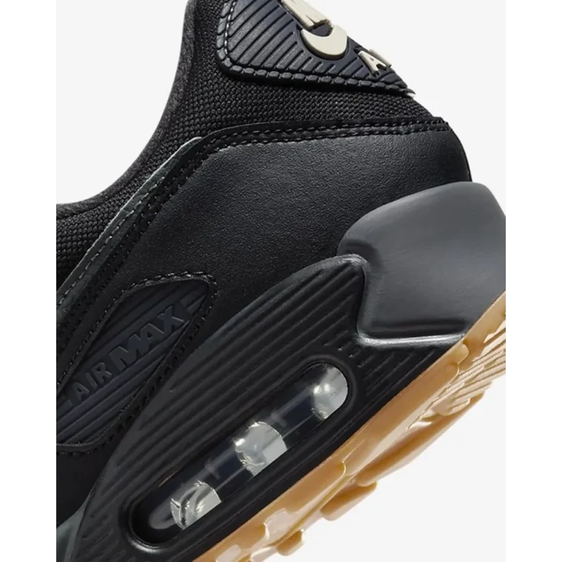 Classy Nike Air Max 90 Black Gum Shoes For Men (SW6396)
