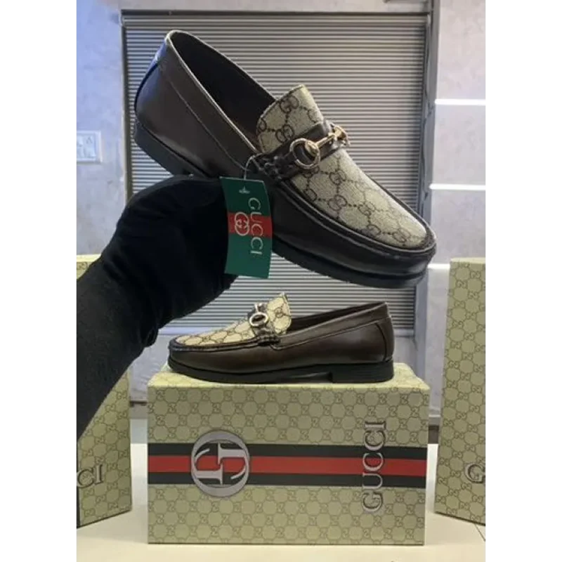 Classy Gucci Loafer Gg 86 Brown For Men (SOH387)