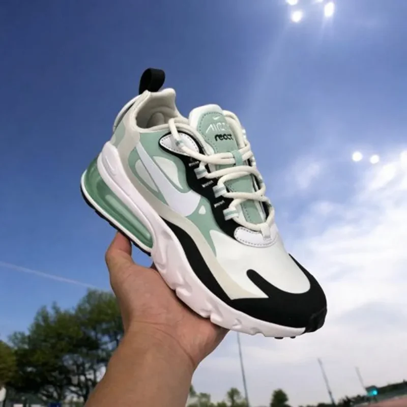 Classy Nike Air Max 270 React Spruce Aura Is White Blue Shoes For Women (SFS1195)