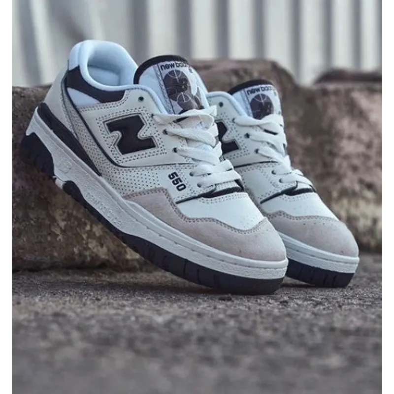 Trendy New Balance 550 Black White Shoes For Men (TS741)