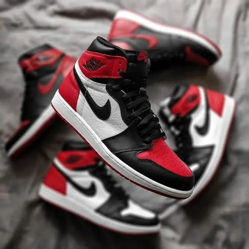 Trendy Air Jordan Retro 1 Bred Toe High Shoes For Men (TS777)