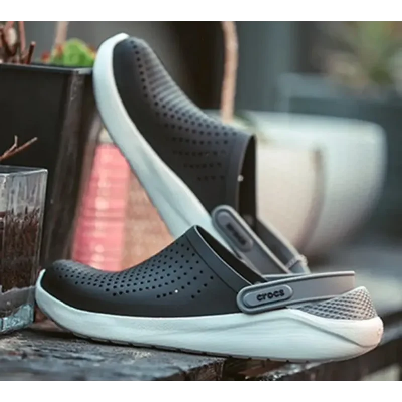 Premium Crocs Lite Ride Black White For Men (TS710)