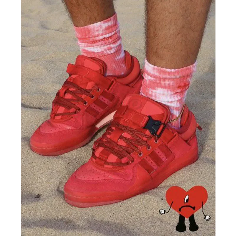 Stylish Adidas Bad Bunny Red Shoes For Men (SP29)