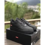 Stylish Nike Airforce 1 Supreme Black Shoes For Men (SP54)
