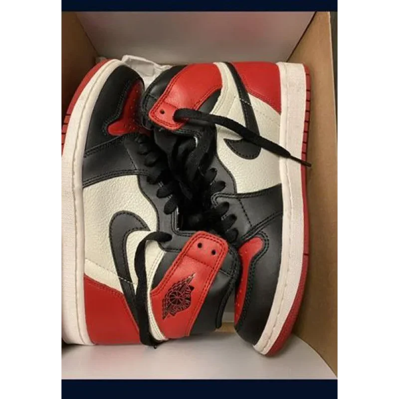 Stylish Nike Air Jordan Retro 1 Bred Toe Shoes For Men (SP59)