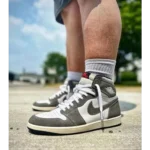 Stylish Nike Air Jordan 1 Washed Black Shoes For Men (SP61)