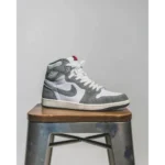 Stylish Nike Air Jordan 1 Washed Black Shoes For Men (SP61)